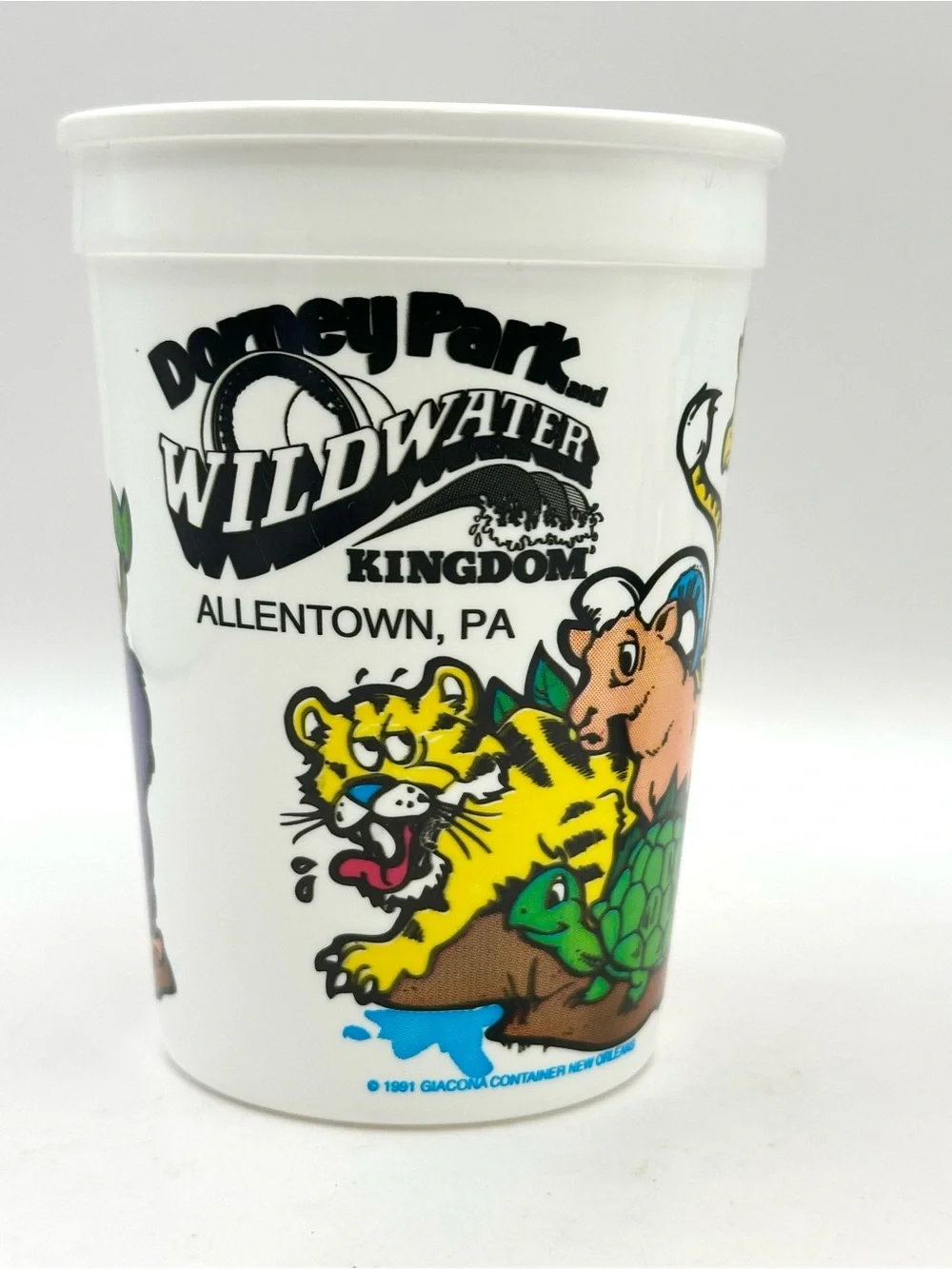 2 Vintage Dorney Park & Wildwater Kingdom Amusement Park  1991 Plastic  Cups
